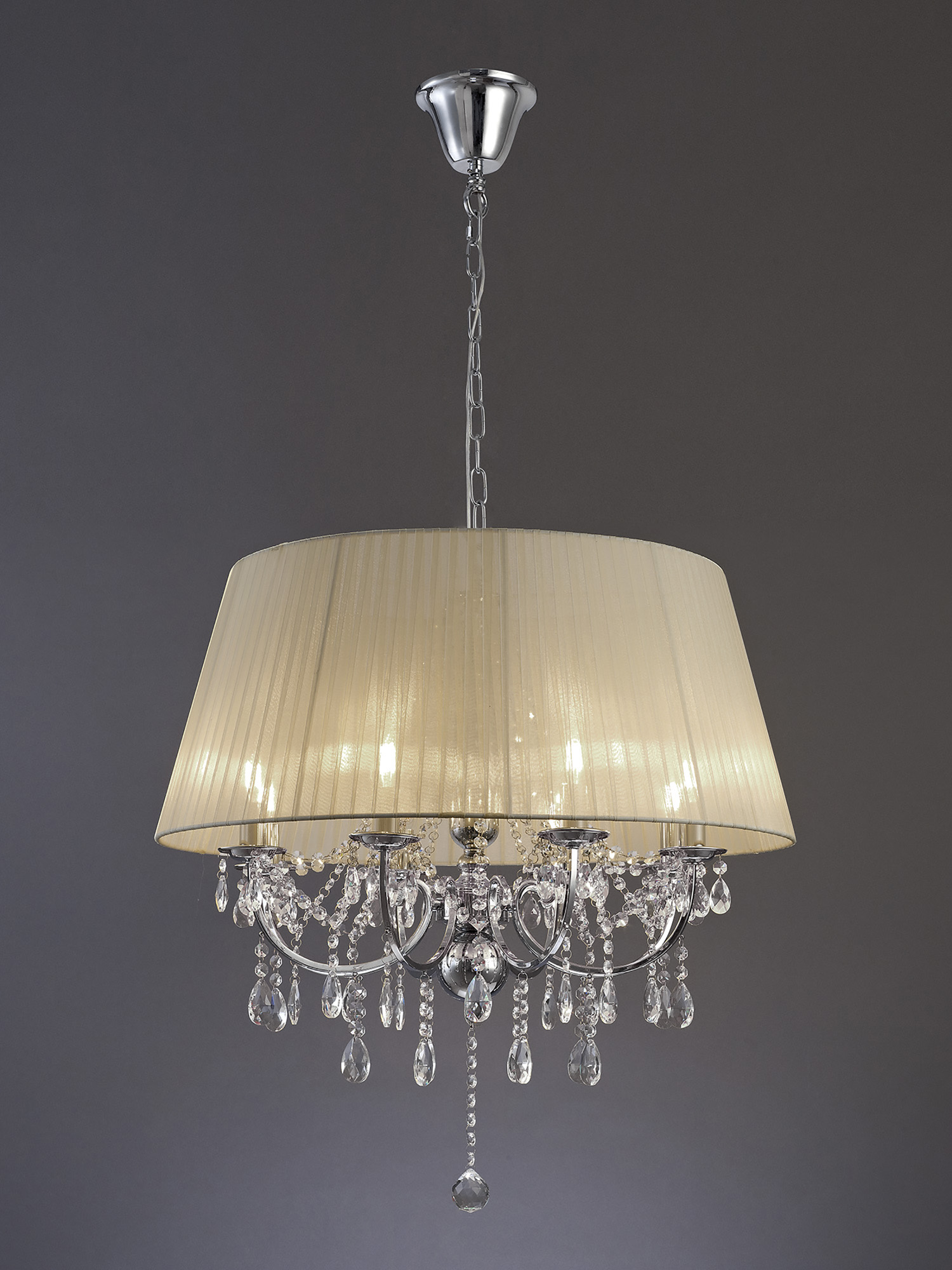 Olivia Polished Chrome-Soft Bronze Crystal Ceiling Lights Diyas Shaded Crystal Fittings Olivia Polished Chrome-Soft Bronze Crystal Ceiling Lights Diyas Shaded Crystal Fittings